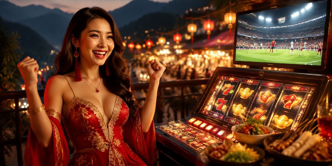 Khung cảnh chợ đêm sapa với người chơi slot